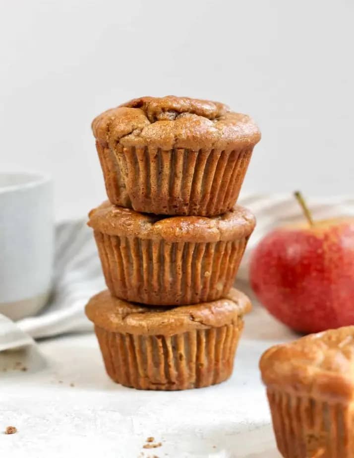 Flourless PB Apple Muffins